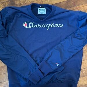 Champion Men's Dark Blue Crewneck Sweater